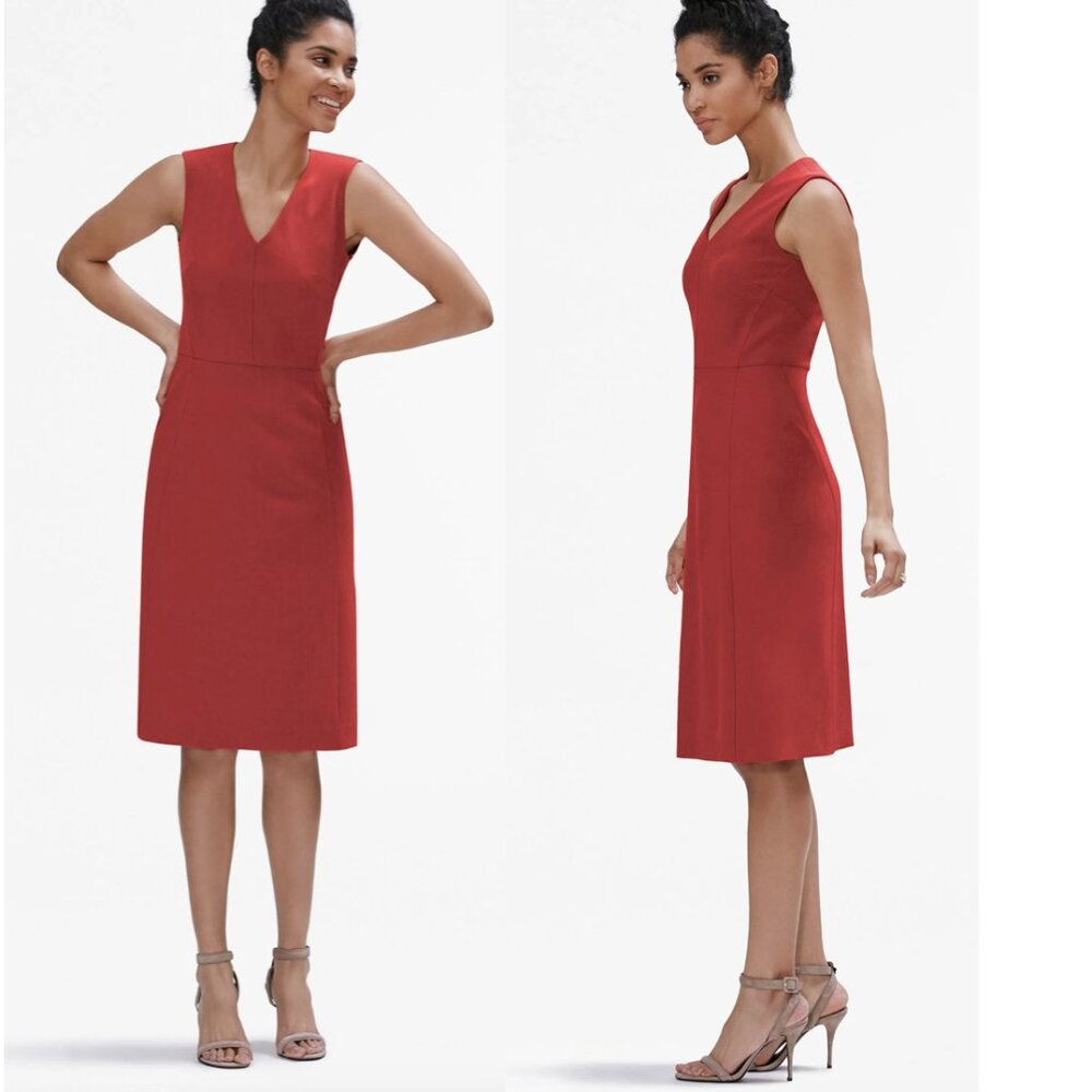 NWT MM Lafleur Annie Dress in Chili Flake Red Professional Size 4